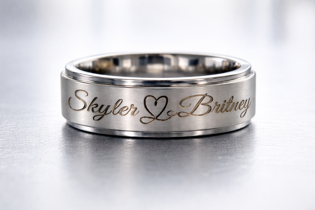 Custom Engraved Stainless Steel Rings