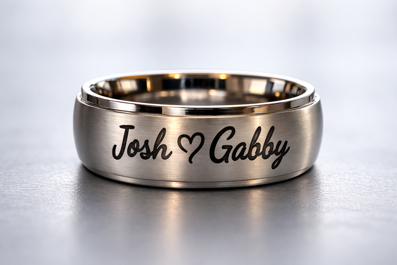 Custom Engraved Stainless Steel Rings