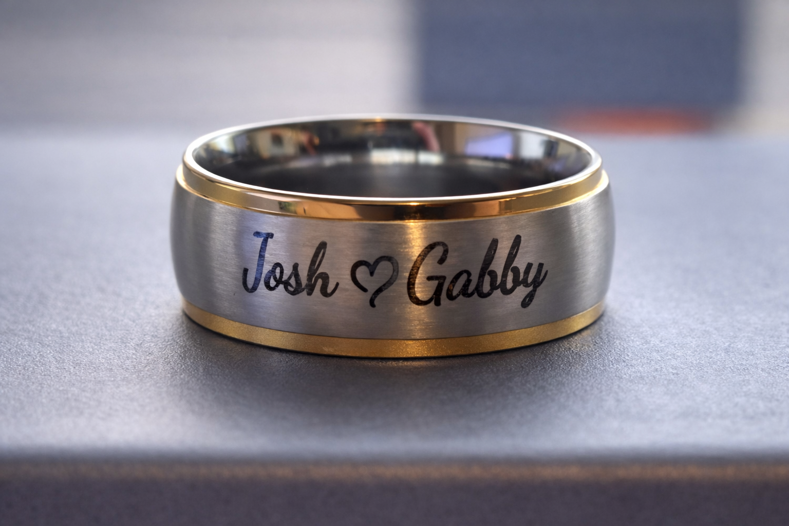 Custom Engraved Stainless Steel Rings