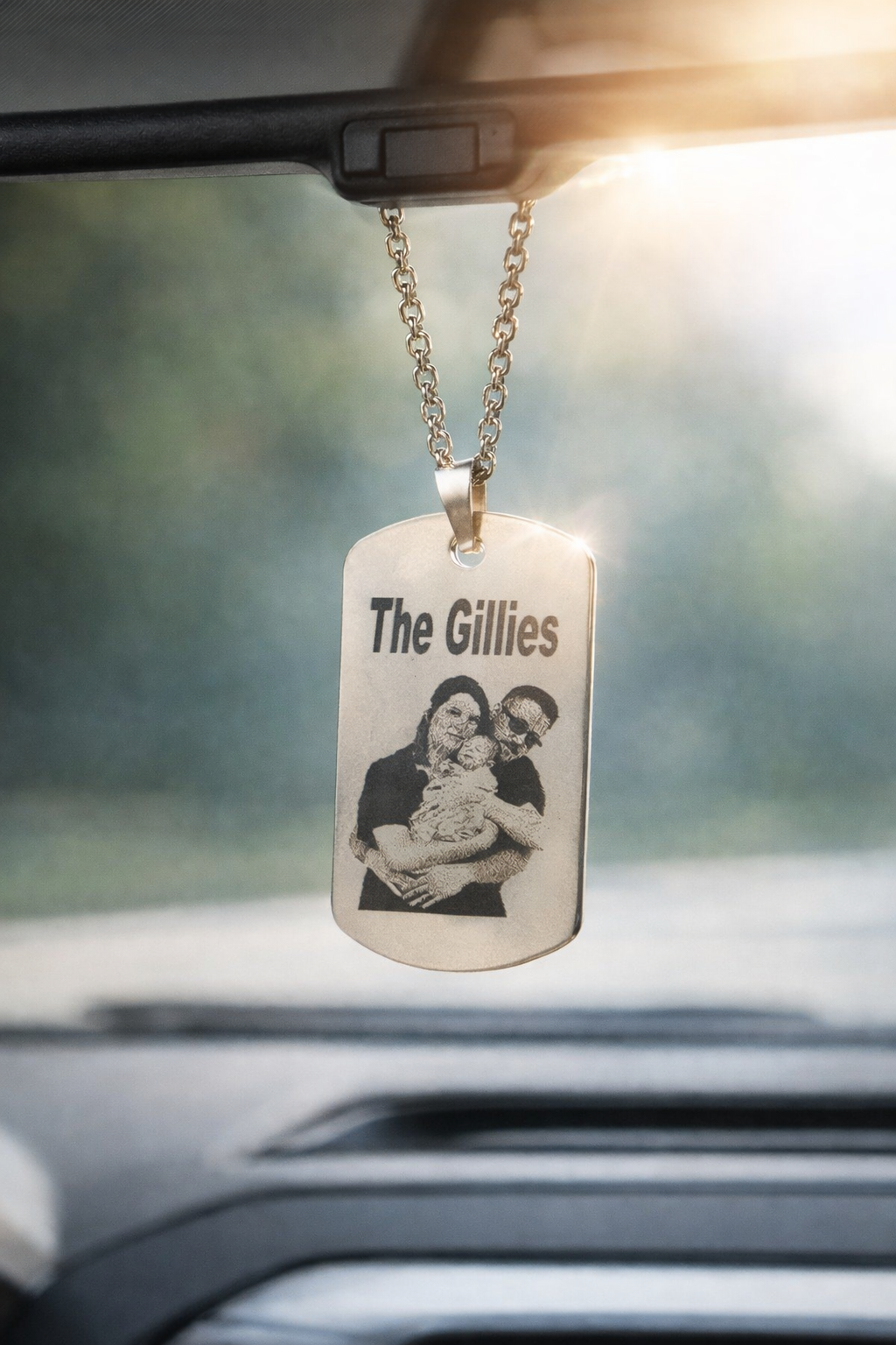 Custom Engraved Memorial & Photo Pendant