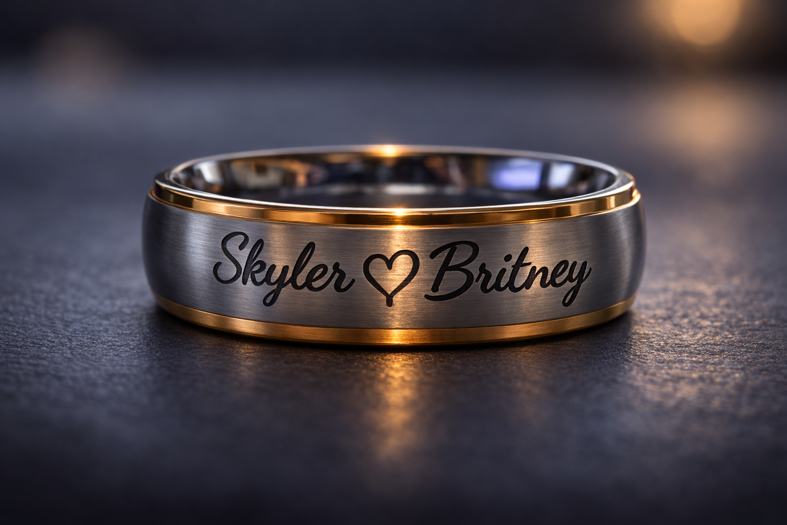Custom Engraved Stainless Steel Rings