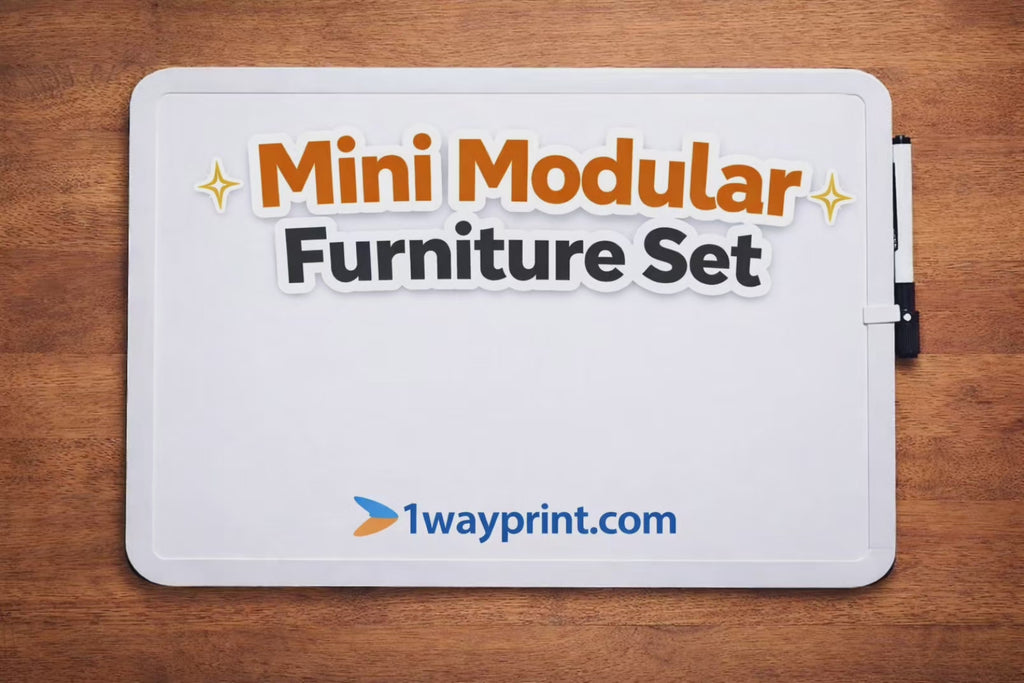 Magnetic Modular Sectional 3D Printed Demo Set w/ Dry Erase Board