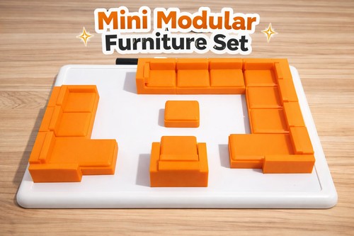Magnetic Modular Sectional 3D Printed Demo Set w/ Dry Erase Board